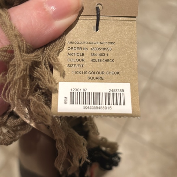 Burberry colour check scarf - Picture 8 of 9